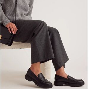 Quince Italian Leather Lug Sole Penny Loafer size 7